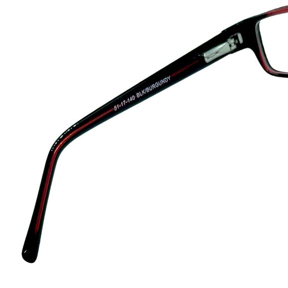 Enhance Eyewear 3893 CE Black/Burgundy 51-17-140 Full Rim Eyeglasses Frame - Picture 12 of 15